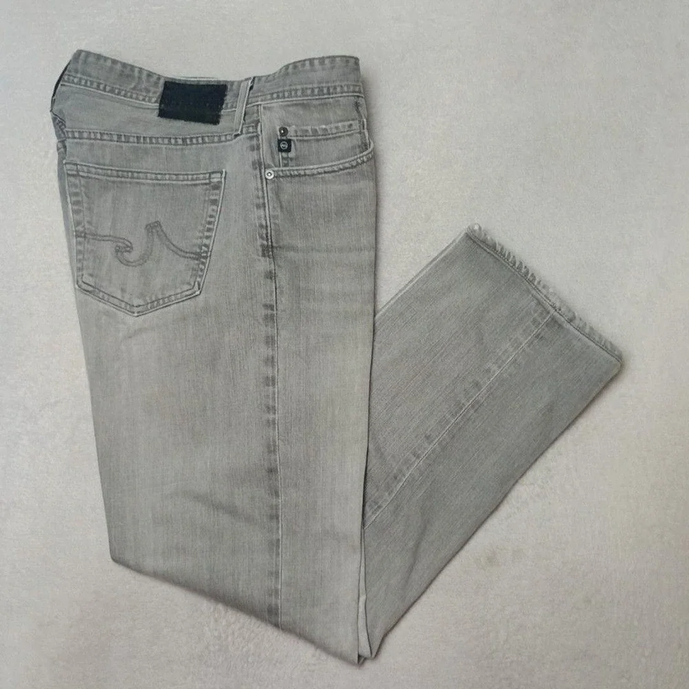 AG Adriano Goldschmied Jeans Mens 33x31 Gray The Graduate Slim Straight Wash USA